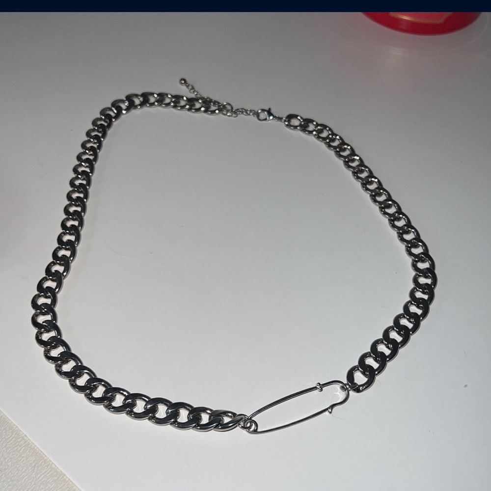 safety pin chain necklace